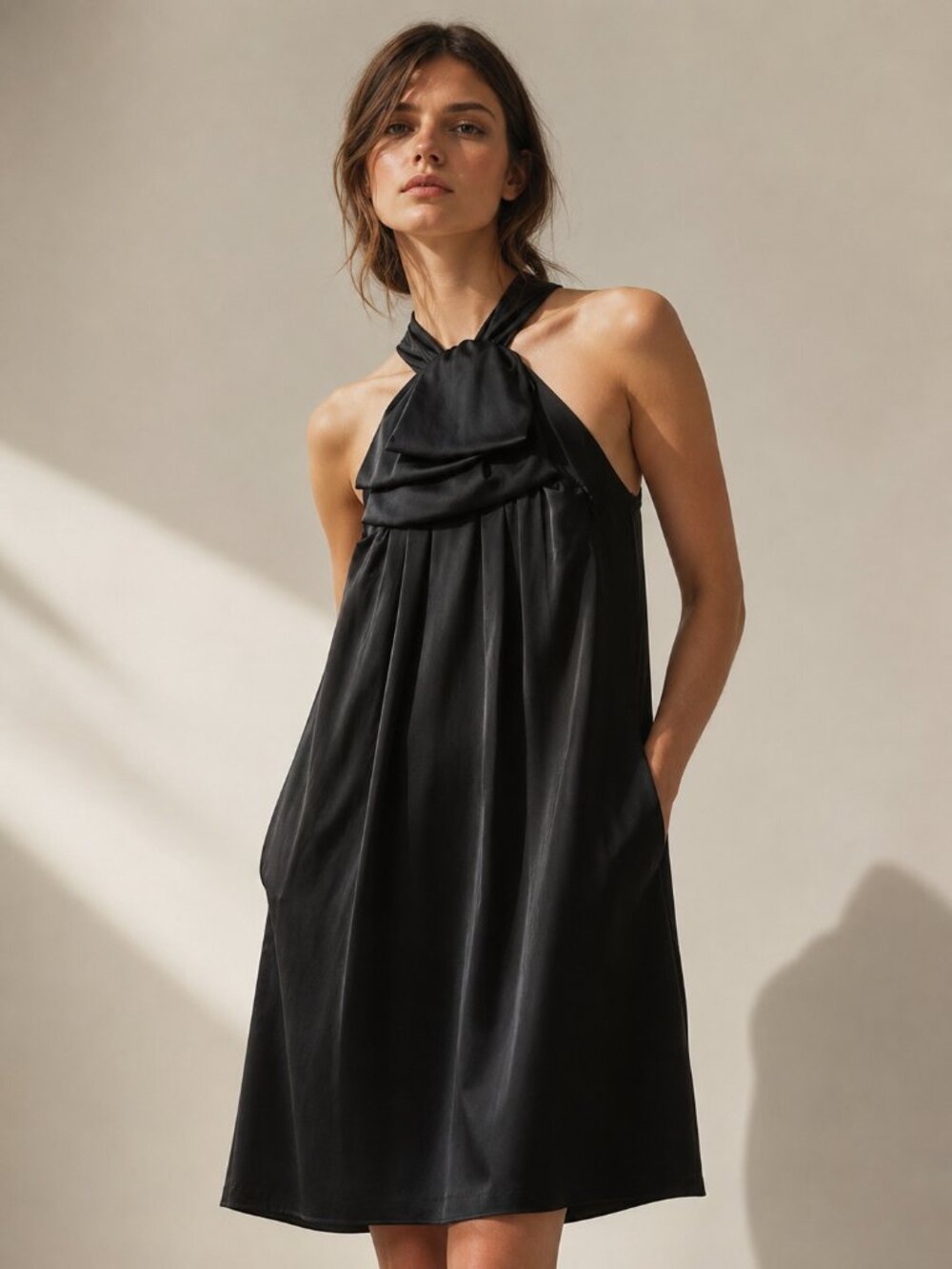 NWT Equipment Femme Black Silk Mini Dress Size 2